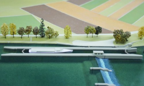 Das Modell zum Bodenseeregulierungsprojekt 1973