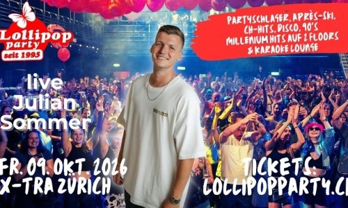 Lollipop Party XXL mit Julian Sommer, 2 Dance Floors & Karao