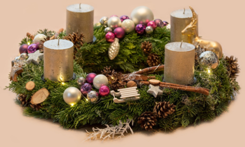 Adventskranz binden
