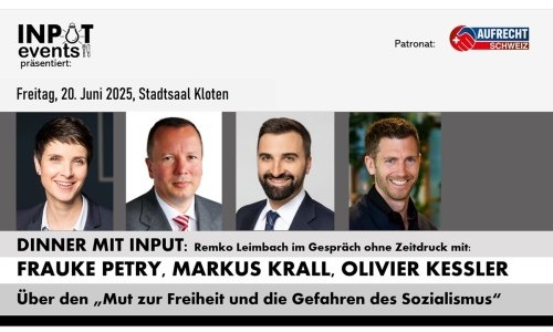 Dinner mit Input - Frauke Petry, Markus Krall, Olivier Kessler