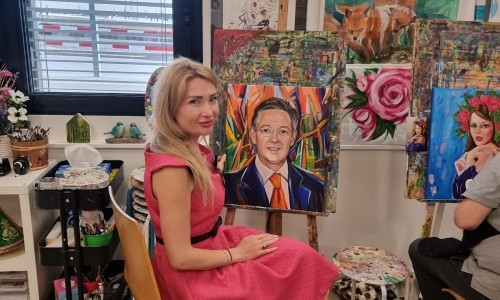 Afterwork : Bouquet (acrylique sur toile) - Ecole ART'itude