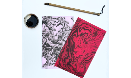 Workshop &laquo;Suminagashi & Fukurotoji &ndash; japanische Marmorier- und Buchbindetechnik&raquo;