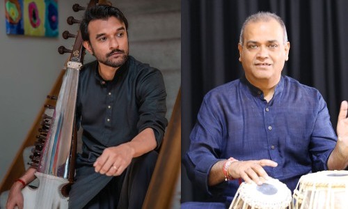 Musik aus Indien mit Abhishek Borkar (Sarod) und Pt. Rajkumar Misra (Tabla)