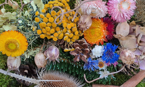 Adventsbasteln mit Naturmaterialien