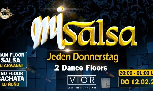 ► MI SALSA ◄ Jeden Donnerstag 2 Floors VIOR CLUB DONNERSTAG 12. FEBRUAR 2026