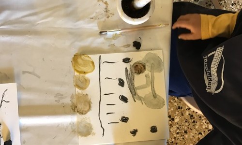 Die Farben der Villa: Farben mischen in der Pigmentwerkstatt. Sonntagatelier für Familien